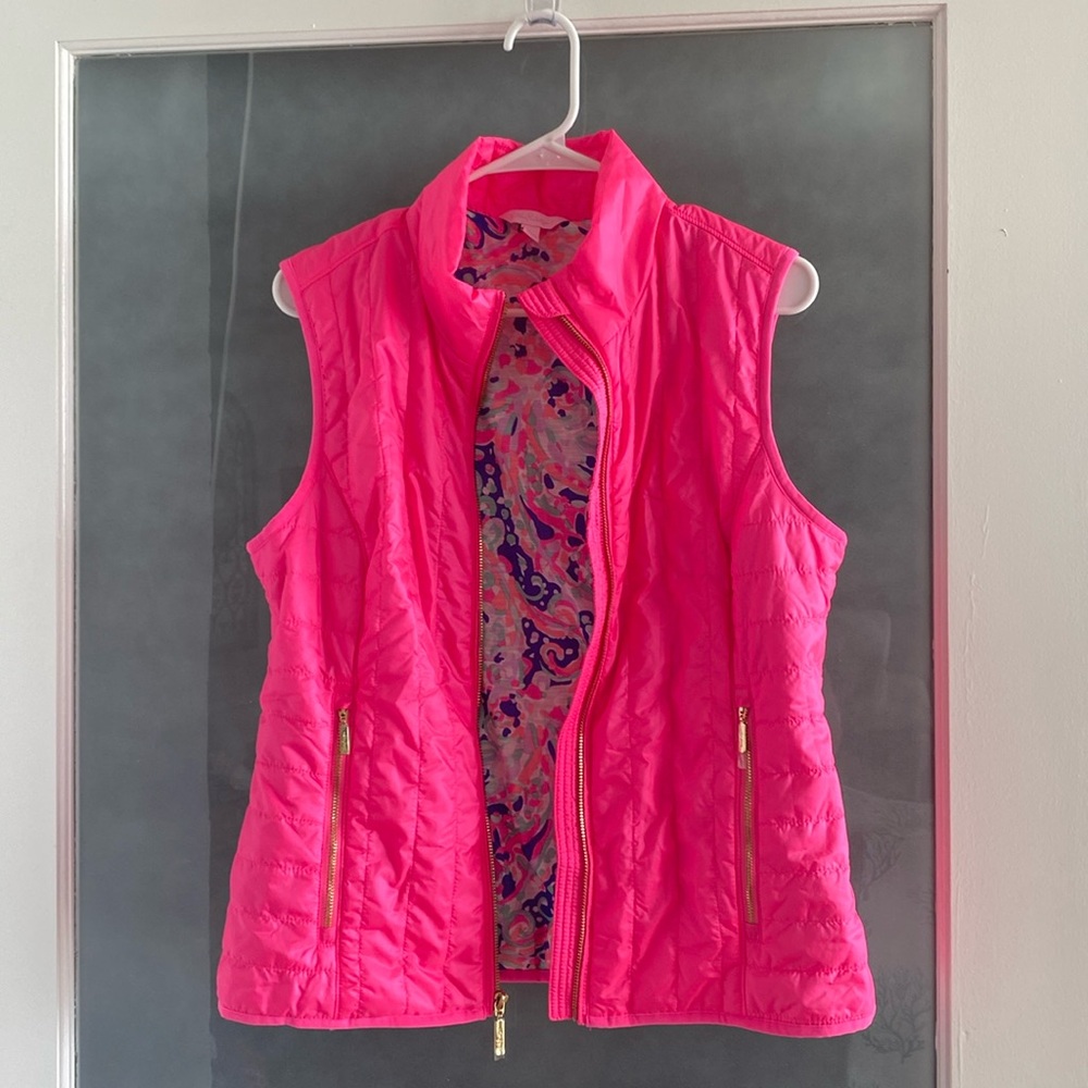 Lilly Pulitzer, hot pink vest size large